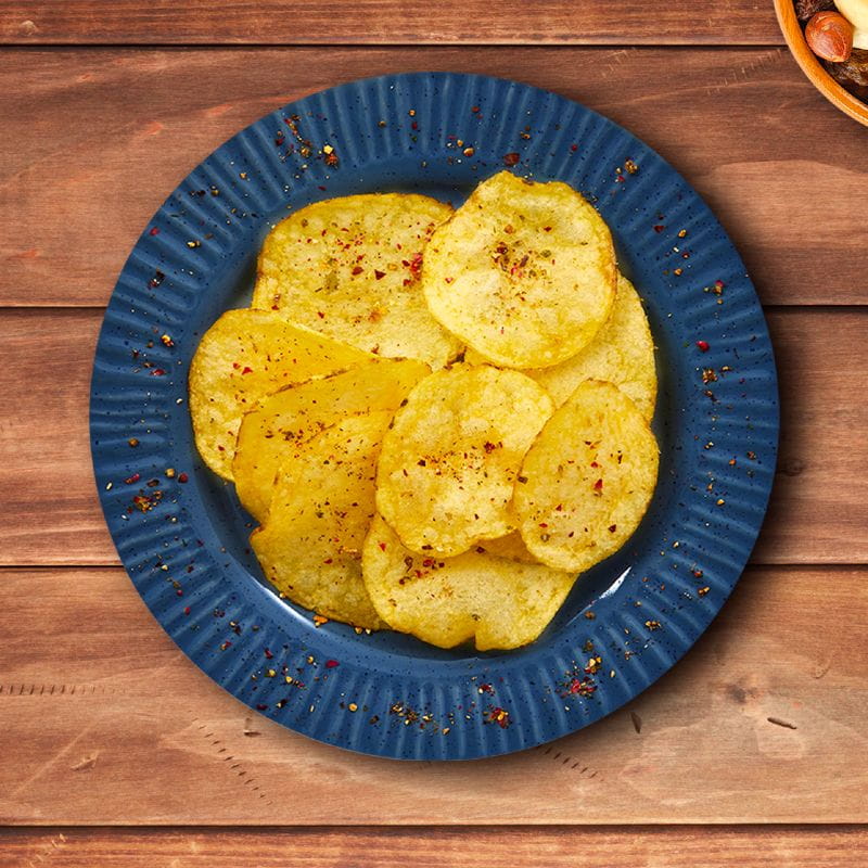 Chips di patate con salsa allo yogurt